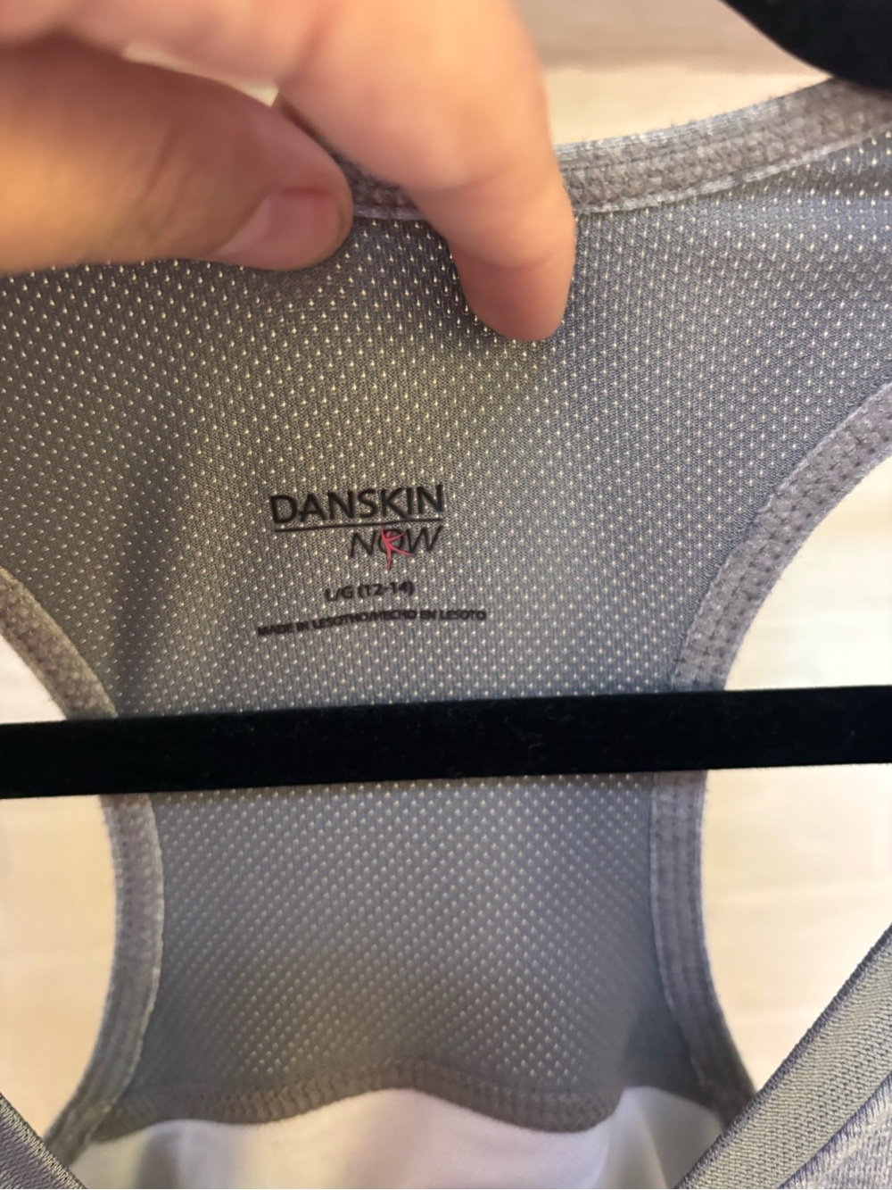 Danskin Light Gray V-Neck Racerback Tank - Picture 4 of 4